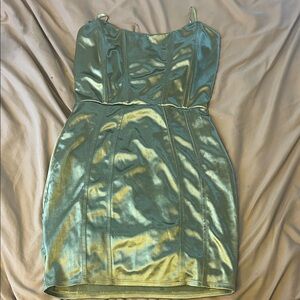 Sage Satin Corset Top